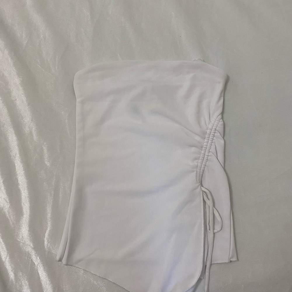 Garage White Strapless Top
